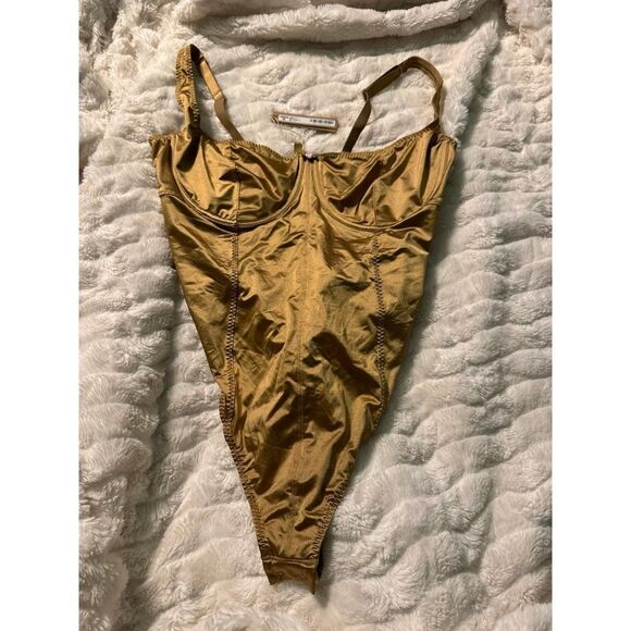 NWT SKIMS STRETCH SATIN BODYSUIT - 2X/Pyrite - Picture 1 of 4